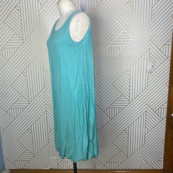 Marimekko Kissi Sleeveless Polka Dot Tank Dress Turquoise Size US Small - Picture 7 of 12